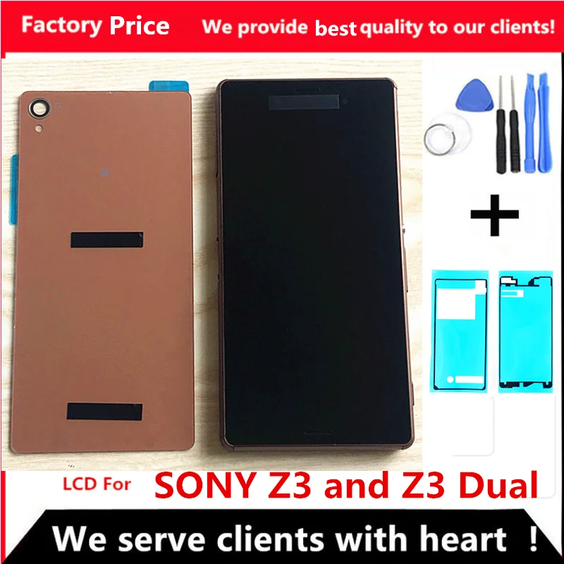 ЖК-дисплей 5 2 дюйма для Sony Xperia Z3 D6603 D6643 D6653 дигитайзер сенсорного экрана с рамкой