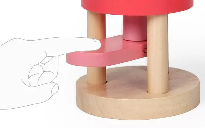 Kuulee Wooden Baby Children Fun Puzzle Early Education Jumping Toy Random Color Educational game