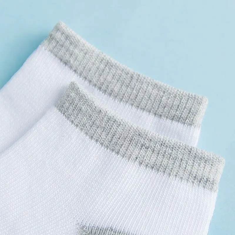 Baby Socks 5 Pairs/lot Boys Girls Pure White Socks Cotton Soft Newborn Babies Loose Comfortable Socks Kids School Sport Clothes
