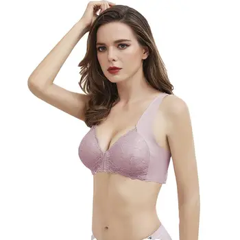 

Women Plus Size Push Up Bras Sexy Bralette Underwear Front Closure Seamless Soft Bras Underwire Lingerie Bra