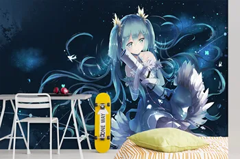 

[Self-Adhesive] 3D Hatsune Miku 221 Japan Anime Wall Paper mural Wall Print Decal Wall Murals Belly
