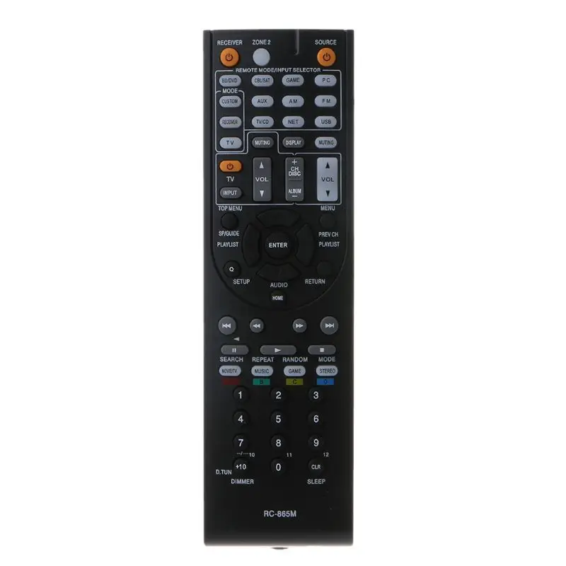 

Replacement RC-865M Remote Control for Onkyo AV Receiver TX-NR525 TXNR525