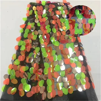 

Nigerian Lace Fabric High Quality Lace Multicolor African Lace Fabric With Sequins Embroidery Lace Fabric For Weeding