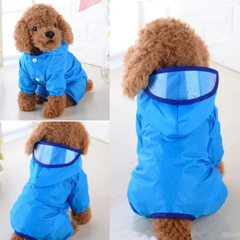 

Waterproof Dog Raincoat Clothes Puppy Rain Coat Jacket With Hat Pet Dog Rain Coat For Small Dogs