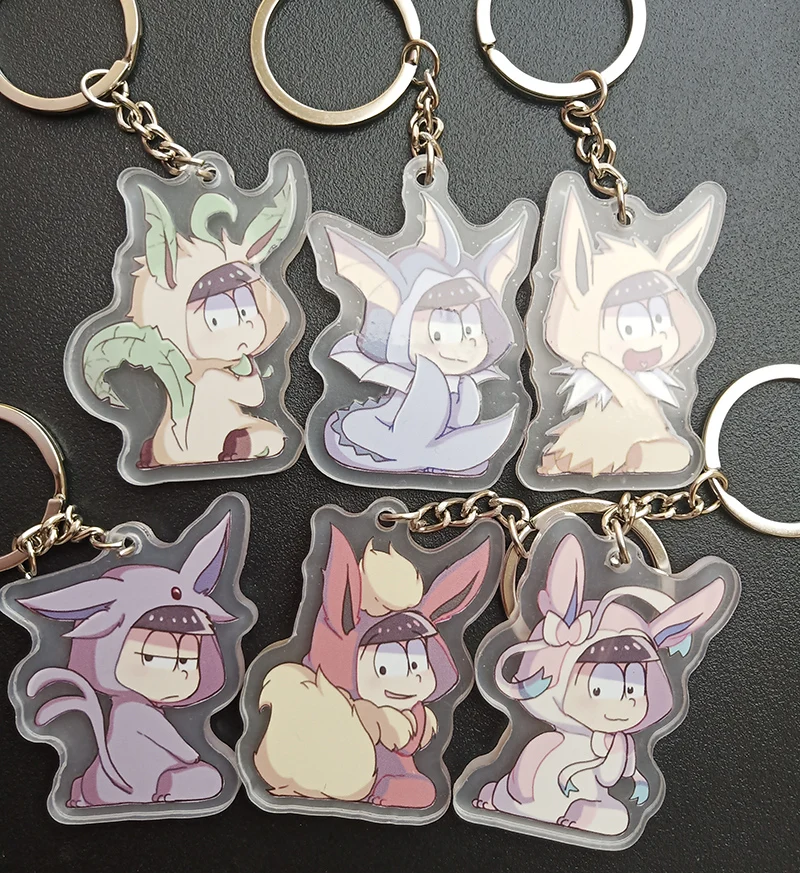6 шт./компл. аниме Новинка Osomatsu San г н Matsuno Karamatsu Ichimatsu Portachiavi брелок для ключей|keychain