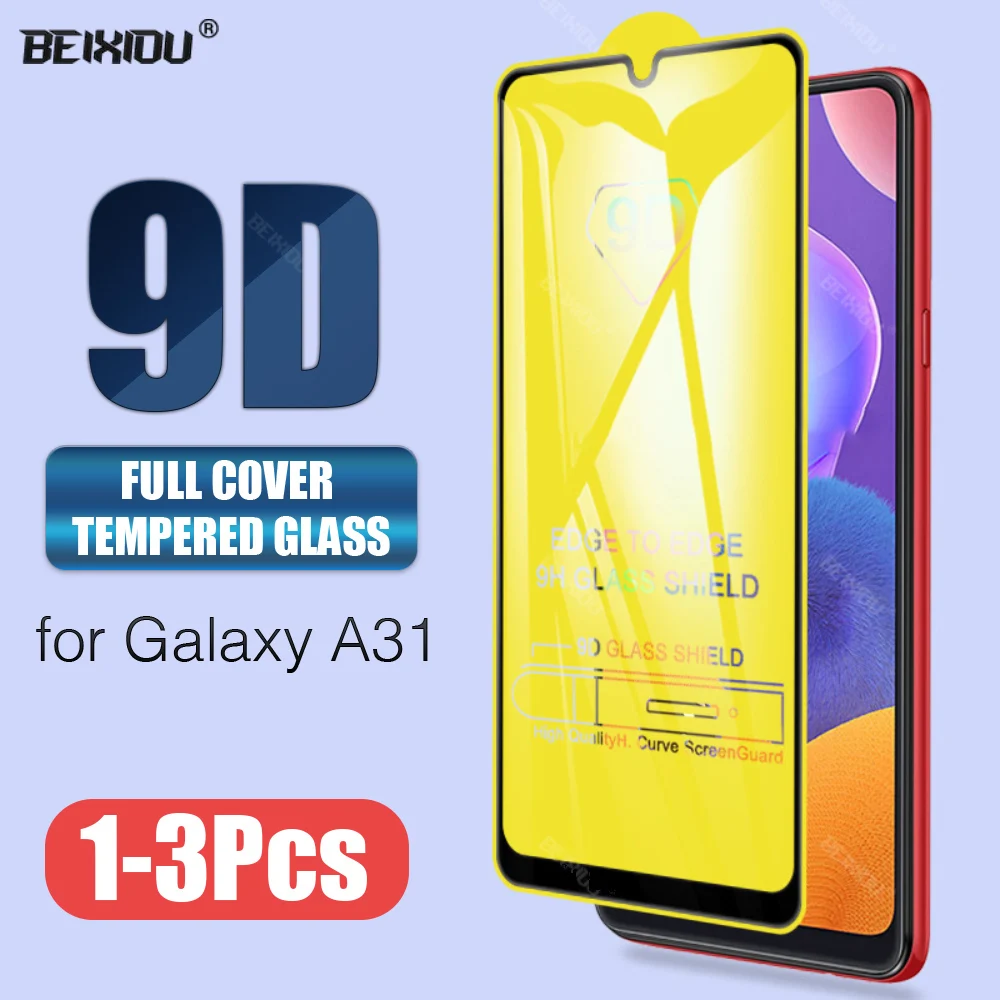 Новое закаленное стекло 9D для Samsung Galaxy A31 полное покрытие Защитная пленка экрана