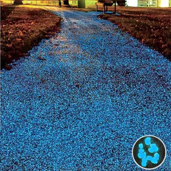 

100pcs/pack Glow Pebbles hot sale Stones Home Fish Tank Garden Decor Luminous Glowing In The Dark Accessory education supply