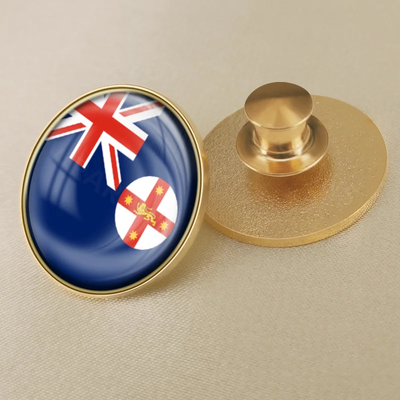 pins pin's flag national badge metal hat button vest australia new south wales 