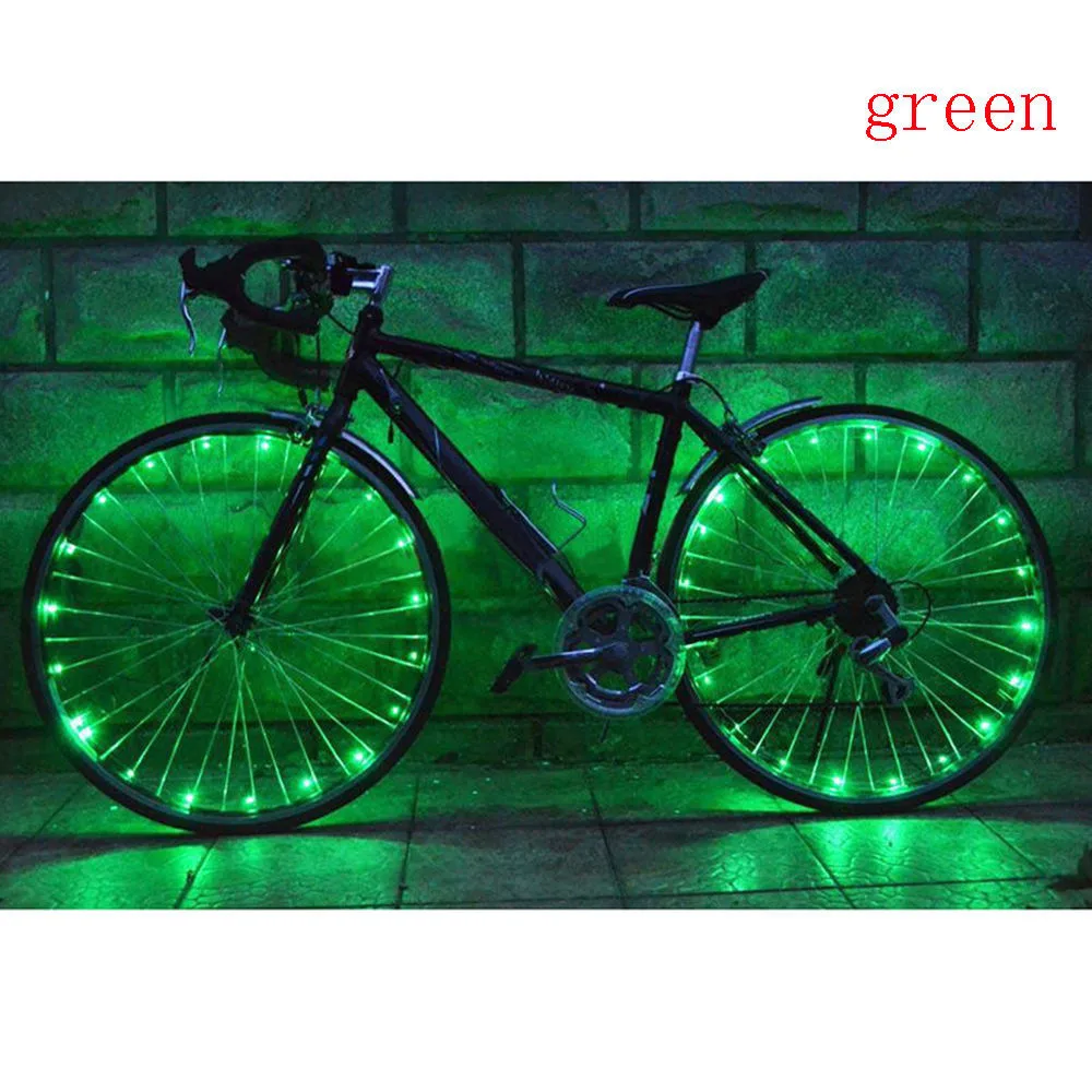 Cheap 20Led Steel Light Mountain Bike Night Riding String Lights Wheel Lights Lamp Bike Accessories Blue Green Pink Red White  9.4 4