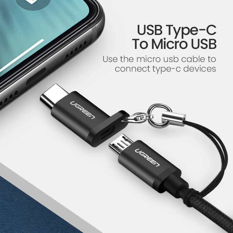 Ugreen USB адаптер USB C на Micro USB OTG Тип Кабеля C конвертер для Macbook samsung Galaxy S8 S9 huawei p20 pro p10 OTG адаптер