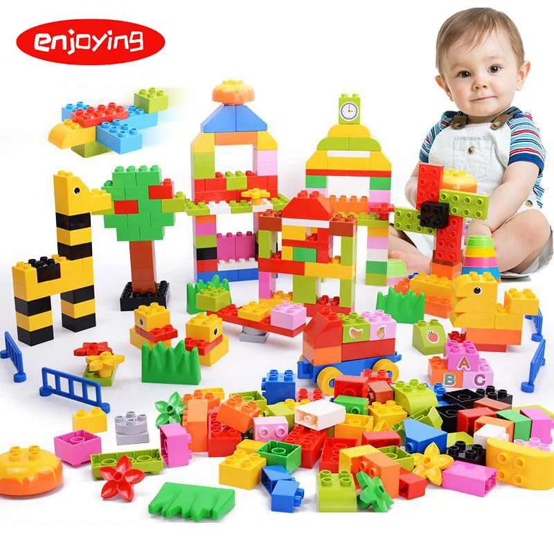 legoing duploed Big Size Building Blocks Colorful Bulk Bricks With Figures Compatible with Legoed Duploes city toys for children