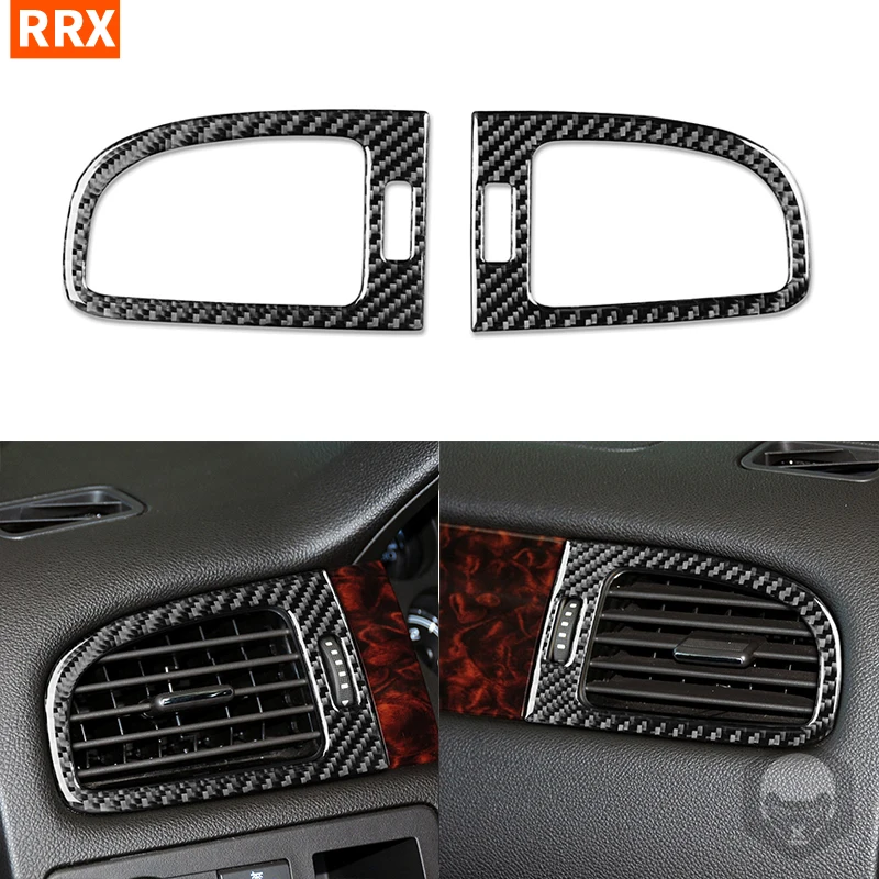 

For Chevrolet Silverado LTZ 2007-2013 Car Air Outlet Vents Frame Decoration Carbon Fiber Sticker Interior Trim Accessories