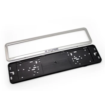

2Pcs Hyundai EU Stainless Steel License Plate Frame for Car Number RUS Auto Number Plate Holder Frame Holder Cover Car Accessory
