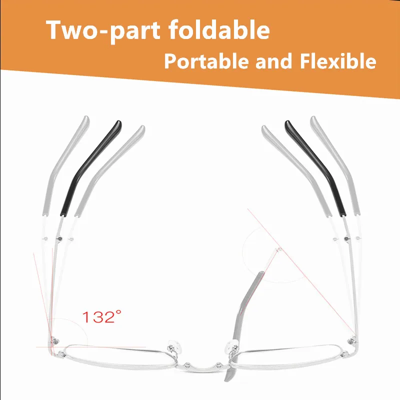 Складное анти-голубое лучевое стекло для чтения es прогрессивное многофокусное бифокальное мужское женское складное легкое авто-фокус пресбиопическое стекло