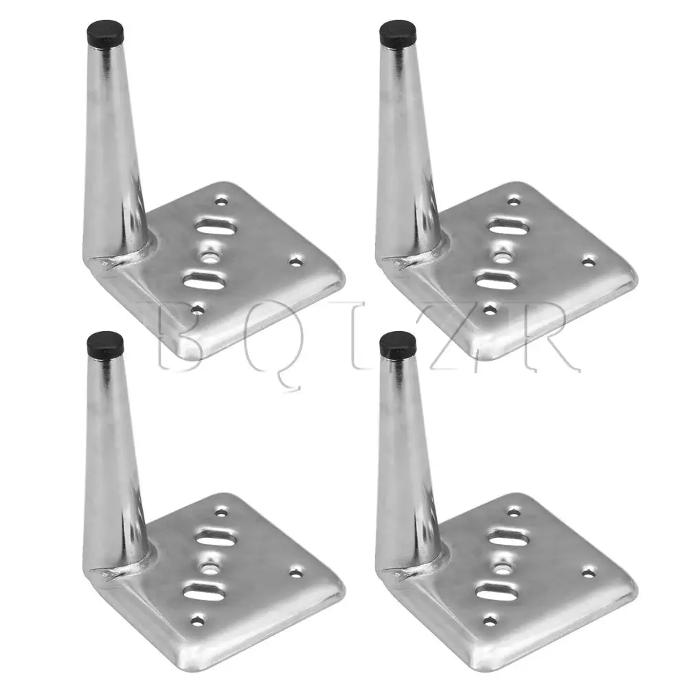 

BQLZR 4xSilver Furniture Cylindrical Cone Sofa Table Support Feet 10x13cm