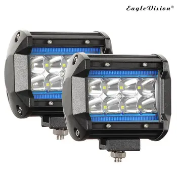 

4Inch Car Working light 120W 12000LM LED Day signal Light Bar Truck Lights Quad Row Off Road Lights for Jeep ATV UTV SUV Boat