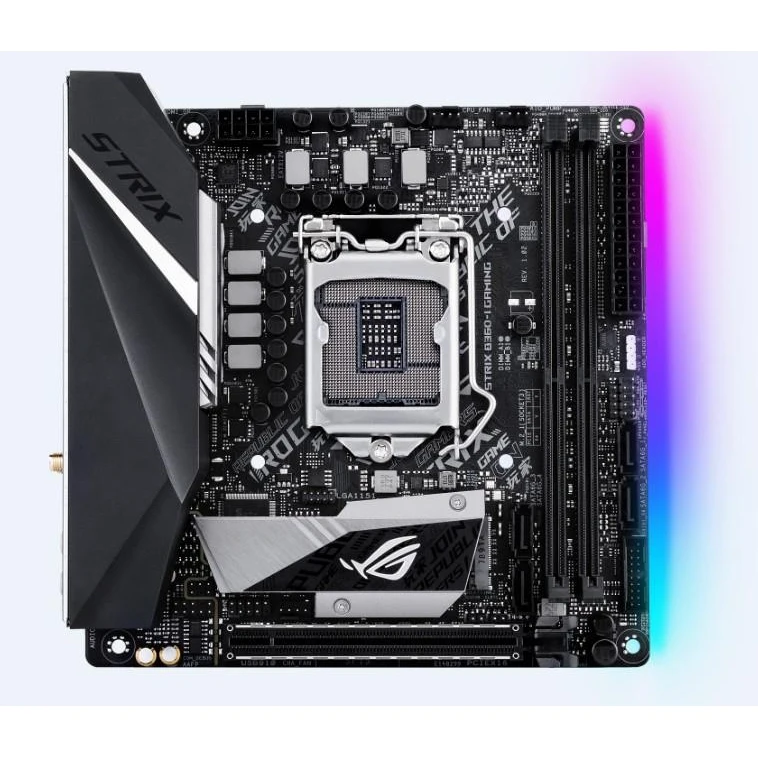 Материнская плата Asus ROG STRIX B360-I GAMING Soc-1151v2 Intel B360 2xDDR4 mini-ITX AC`97 8ch(7.1