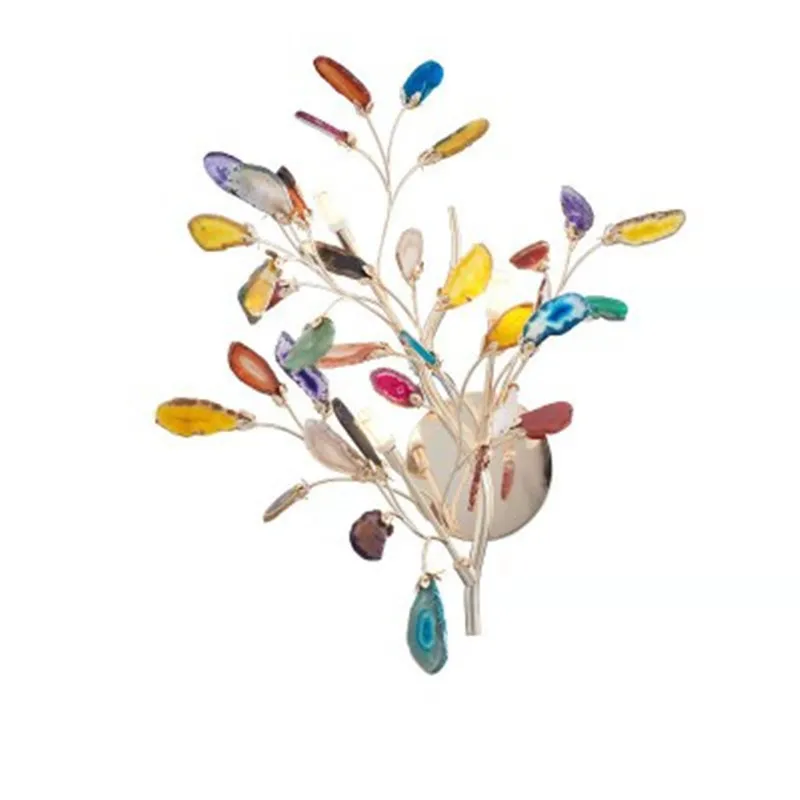 

Nordic Agate Wall Lamp Living Room Modern Personality Simple Bedside Lamp Bedroom Model Room Luxury Color Villa Wall Light