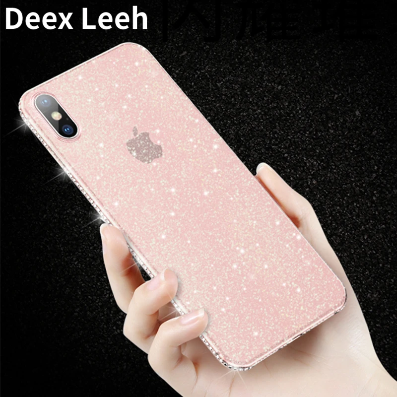Bling Diamond Soft TPU Clear Case for iphone 11 Pro Max Glitter Transparent Back Cover X XS XR 6 6s 7 8 plus |