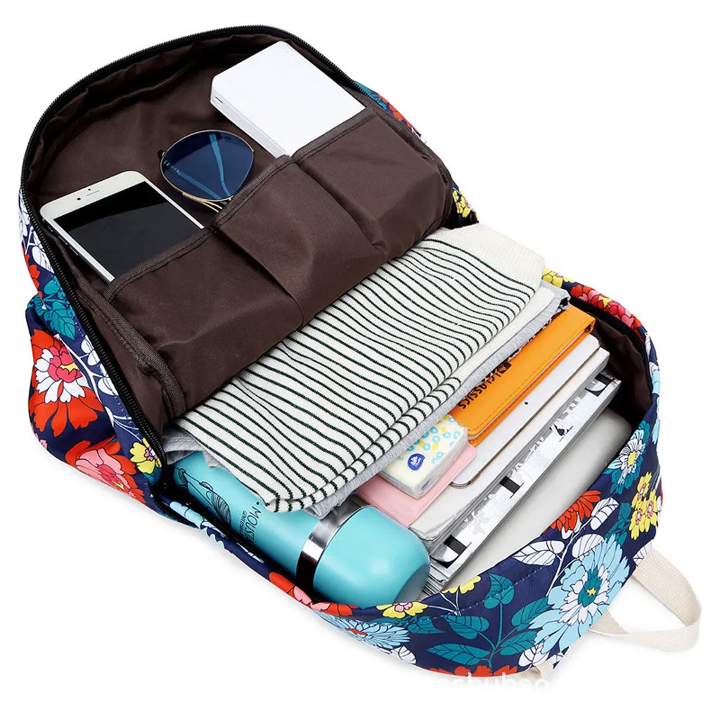 Aelicy, холщовый рюкзак с цветочным принтом, 3 шт./компл., женские школьные рюкзаки, Цветочная школьная сумка для подростков, сумка для книг для девочек, сумка-портфель