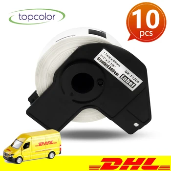

Topcolor 10PK DK-11204 Replace Brother DK Paper Roll 11204 Labels for Brother QL Label Printer QL-1050N QL-1060N QL-1100 QL-820