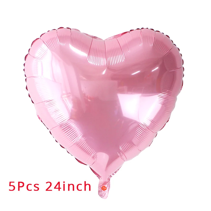 pink heart 5p Розовый Единорог для вечеринки на день рождения для девочек, для детей, взрослых, набор воздушных шаров, одноразовые кружки, тарелки, салфетки, соломинки, флаги, вечерние украшения - Цвет: pink heart 5p
