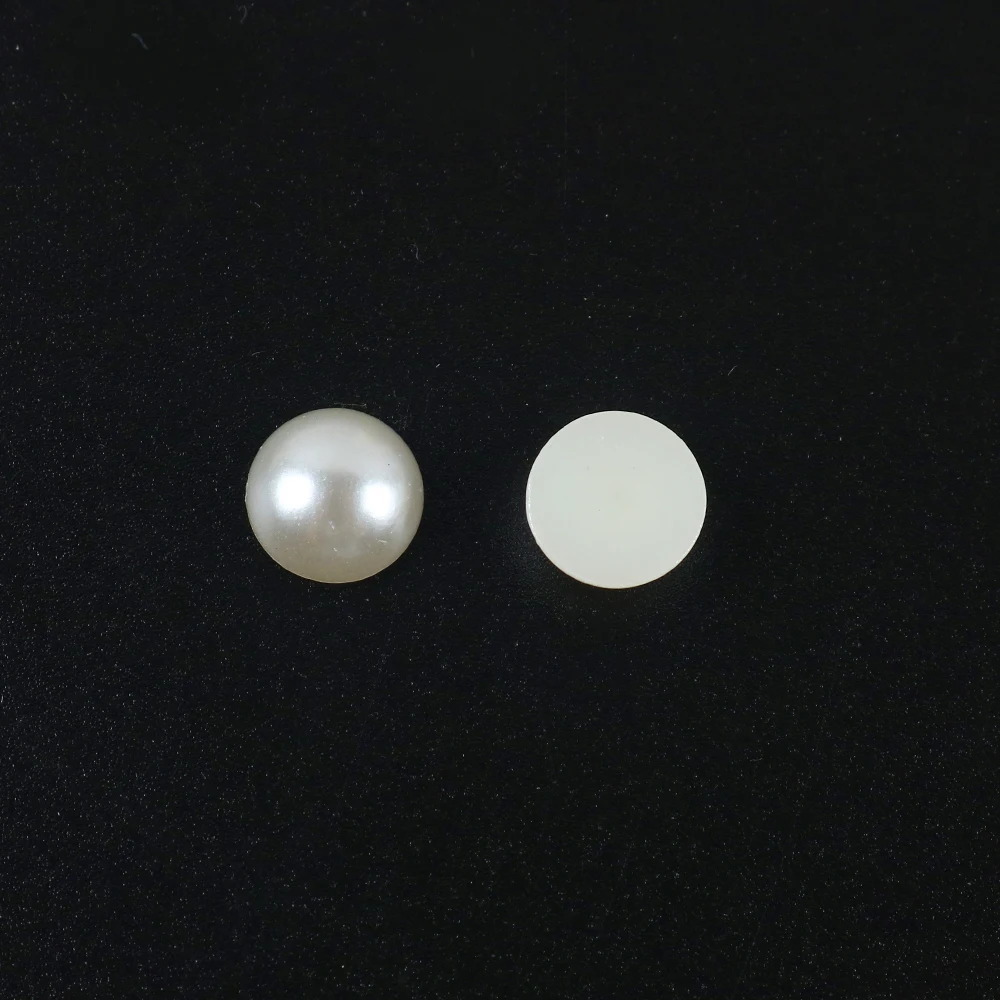 Description Picture 5 of itemImitation Pearl ABS Plastic Ivory Pearls 2-25mm All Sizes Half Round Loose Bead for Nail Art DIY Craft Garment