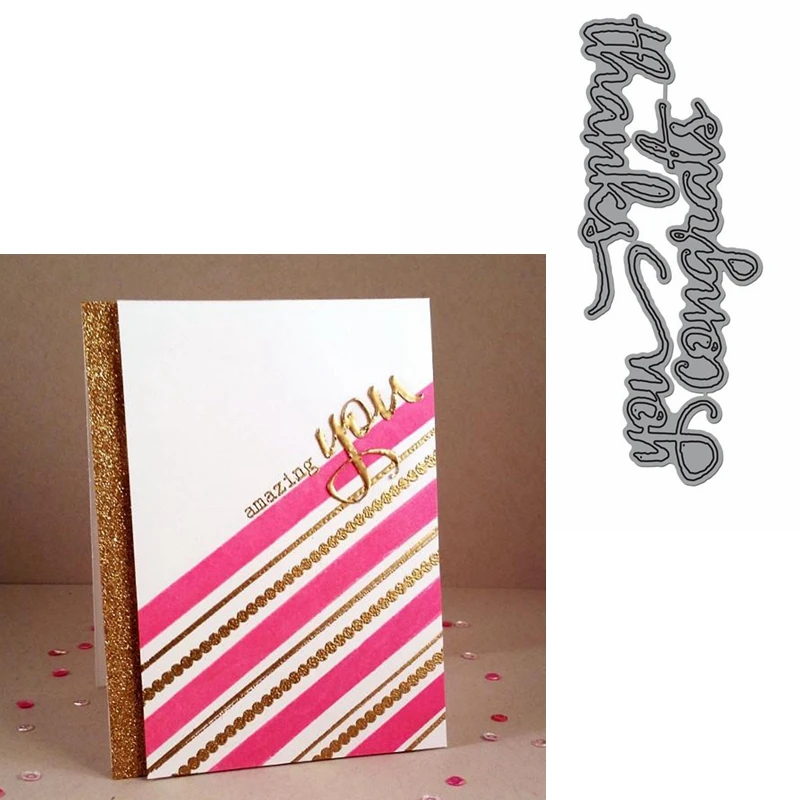 

Thanks Congrats You Words Die Cuts For Card Making Words dies scrapbooking metal cutting dies new 2019