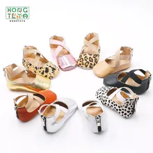 Балетки из натуральной кожи с леопардовым принтом; обувь для девочек; детская кроватка для новорожденных принцесс; обувь для первых прогулок; мягкая нескользящая обувь