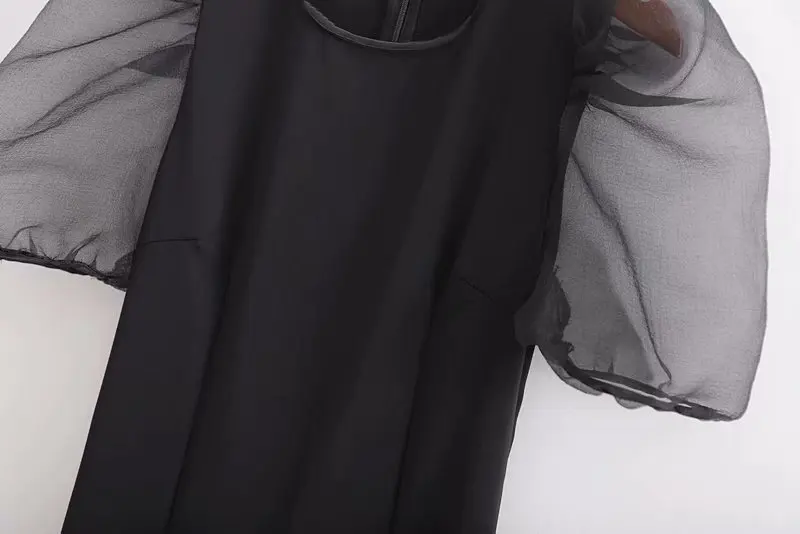 XD40-2429 в европейском и американском стиле; модные, Прозрачные Жесткие пузырь платье с длинными рукавами