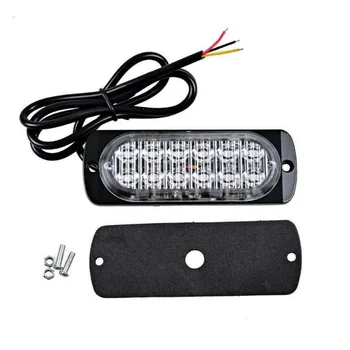 

Strobe LED Lights Diecast Aluminum Housing 12V-24V DC 36W Accessories 4Pcs Red/White Flash