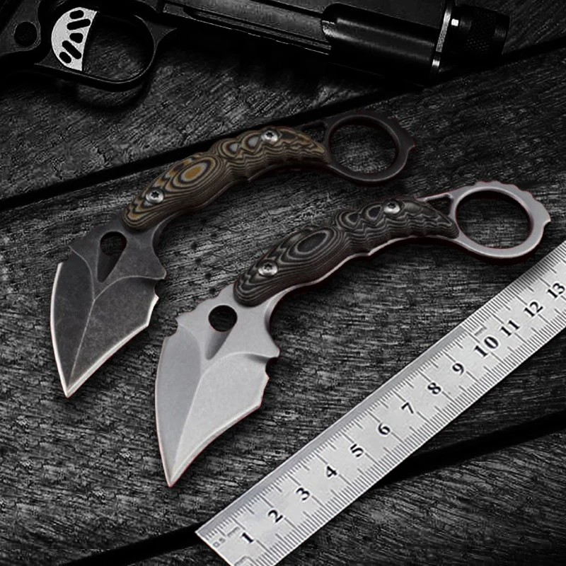 

EDC knife Karambit CS GO Knives DC53 Steel fixed balde Hunting Knife tactical gear sharp Camping Survival Tools gift K sheath