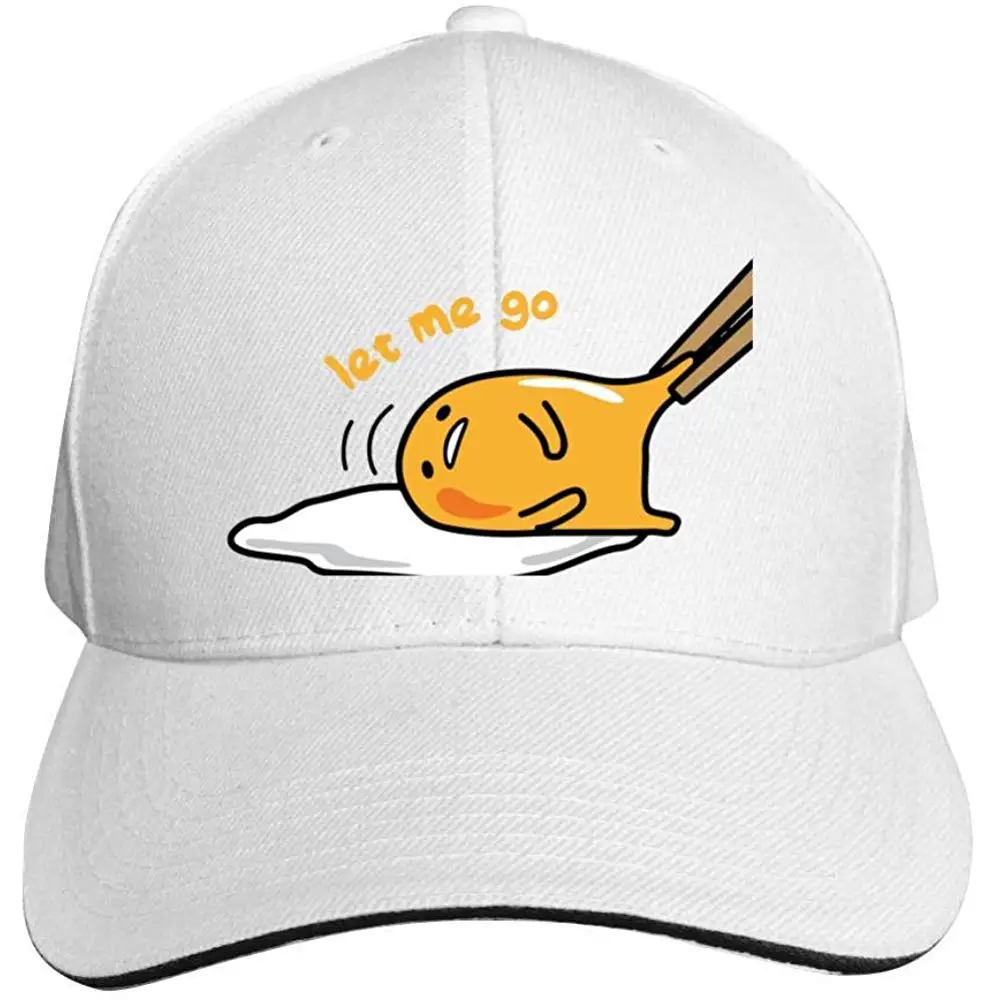 Грустное яйцо Гудетама с палочками для еды Let Me Go сэндвич Кепка унисекс хлопок Регулируемая остроконечная сэндвич Кепка для женщин и мужчин