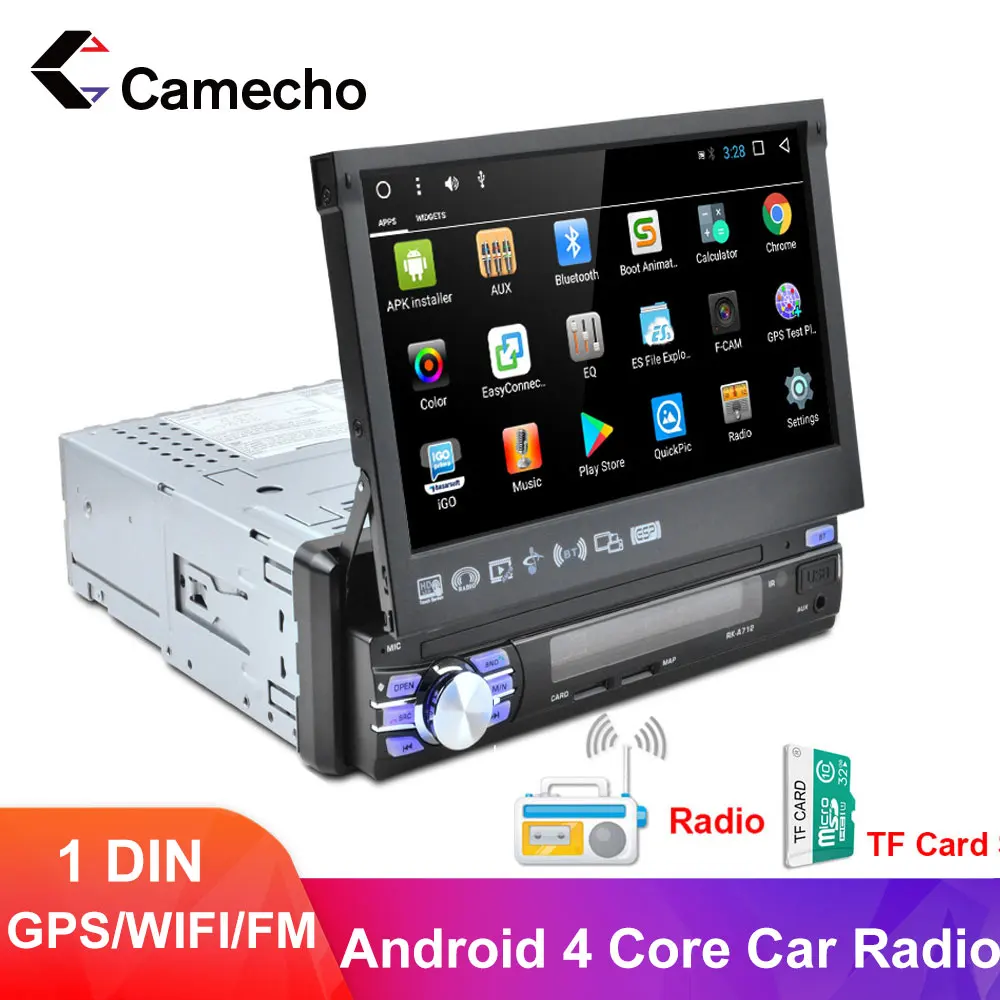 Camecho 1Din автомобильный Радио Мультимедийный MP5 плеер GPS WiFi 7 ''Универсальный
