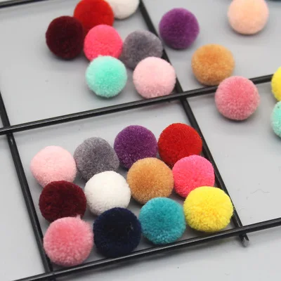 100pcs1. 5 см помпезный шерстяной шар патч DIY ручной материал швейная одежда головной убор обувь сумка аксессуары