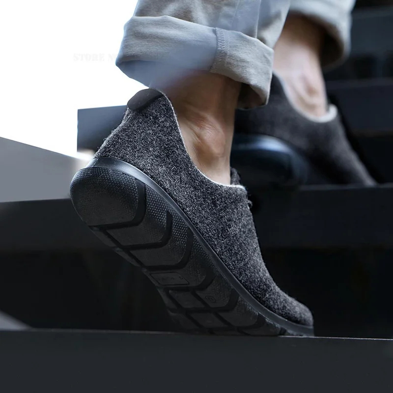 Xiaomi Qimian Wool Shoes Mens Comfortable Light Bomb Shock Absorbing Sport Shoes Non-slip Keep Warm