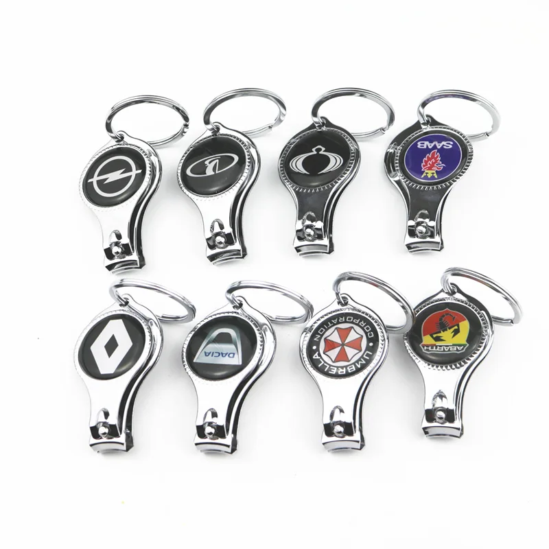 

Multi-functional Nail Clippers Bottle Opener metal car KeyChain Car Models Key Ring Key chains Holder Keyfob For Car Accessories