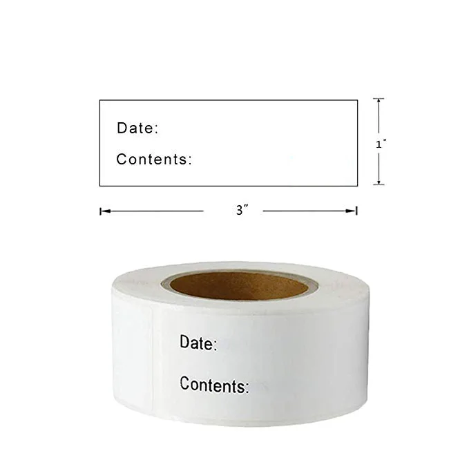 

Food Labels Stickers Household Products Self-Adhesive Removable Freezer Refrigerator Food Storage Paper Sticker Tags 125Pcs/Roll