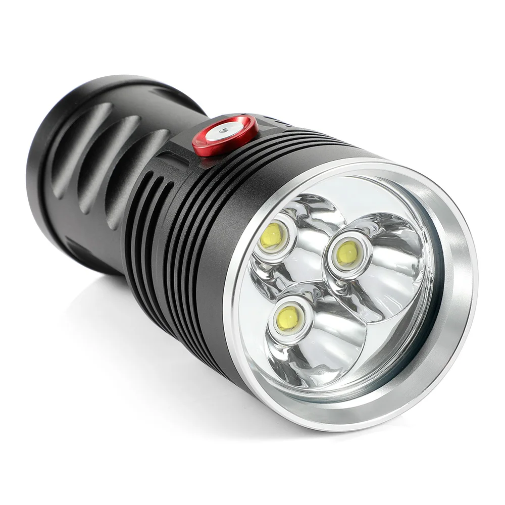 LED 전술 손전등, 휴대용 방수 토치, 매우 밝은 손전등, 3 가지 모드 캠핑 램프, 3x XHP50, 신제품