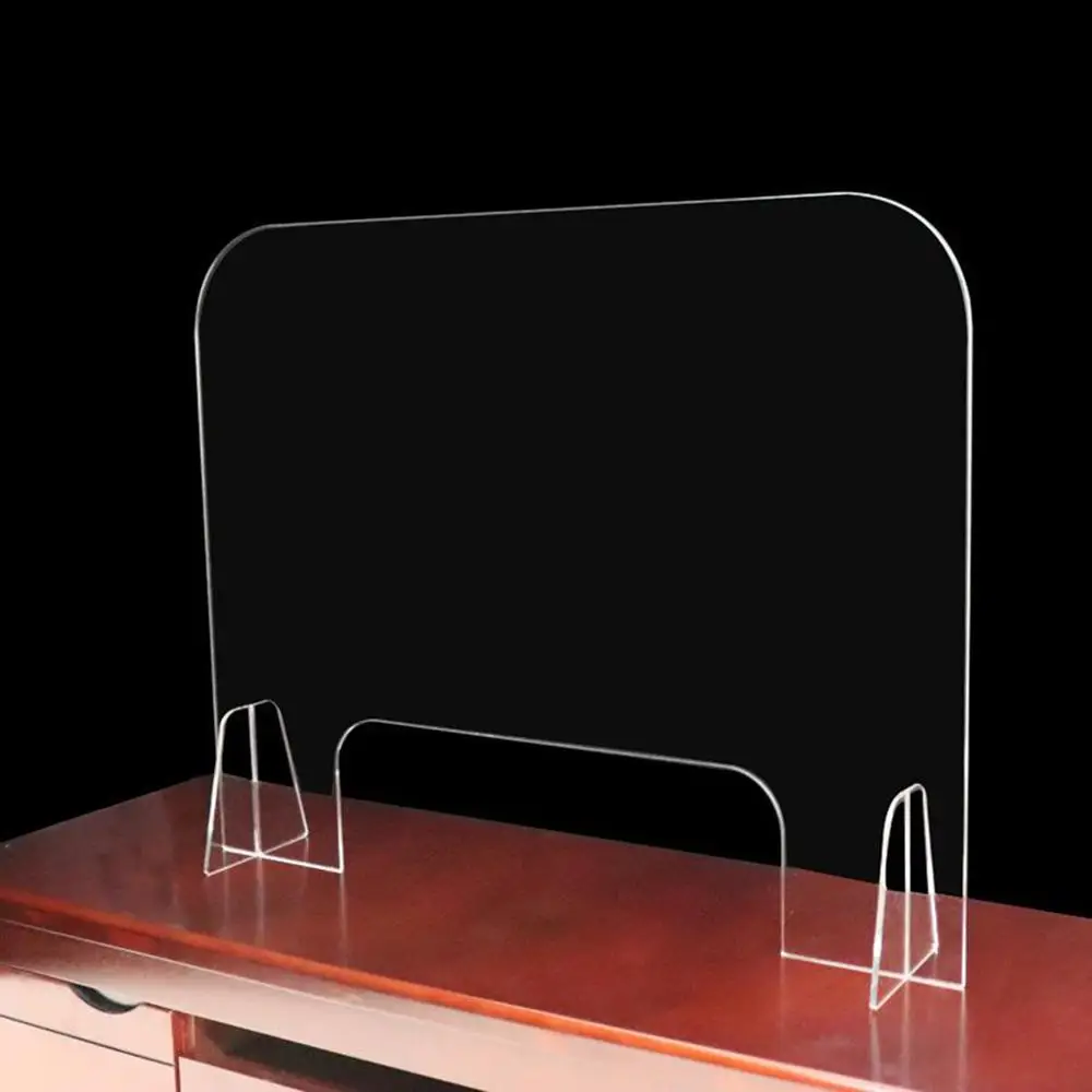 SNEEZE GUARD-barrera divisora de acrílico, espacio de trabajo de oficina, protector de escritorio, pantalla de protección de altura transparente