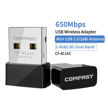 

650Mbps USB Wifi Adapter Dual Band 2.4G&5G Super speed Wireless Network Card 802.11 AC Antenna For Laptop Desktop Window 7/8/10