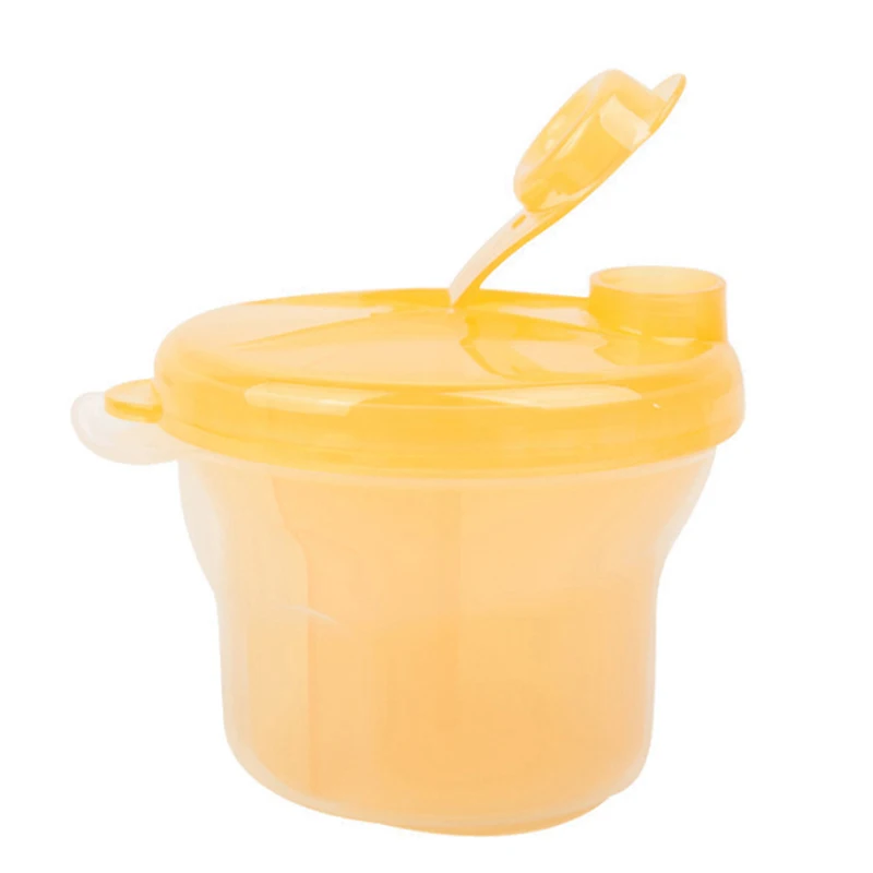 Портативный молока с дозатором для молочной смеси в виде порошка, 3 Слои роторный молоко емкость для порошка коробка для детских бутылочек, ящик для хранения для Еда контейнер - Цвет: yellow