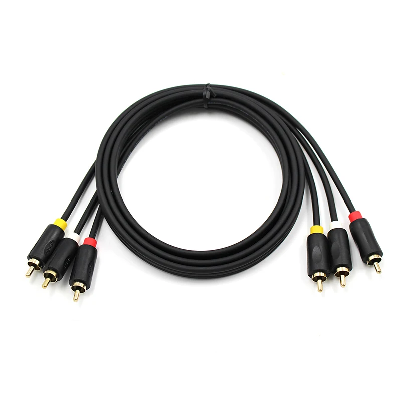 3RCA к AV Аудио Видео кабель 3 RCA композитный Папа папа 1 5 м/5 футов Позолоченный для