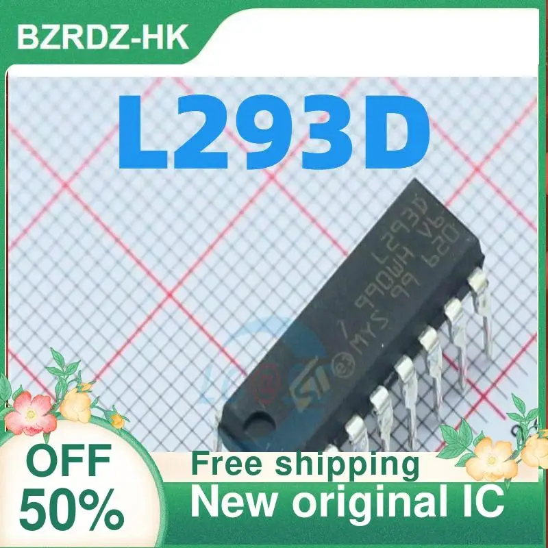 

10 шт. L293D DIP-16 новый оригинальный IC