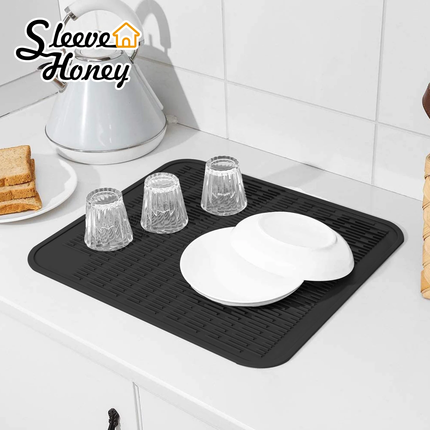 

Silicone Dish Drying Mat Nonslip Draining Durable Tableware Teapot Table Counter Heat Resistant Hot Pot Pad Kitchen Accessories