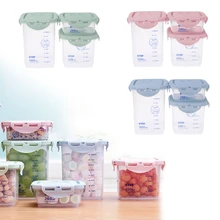 Диспенсер для зерновых, коробка для хранения с крышкой, пищевой контейнер для рисовых макаронных изделий, сухое ведро, 3 размера, 72XF