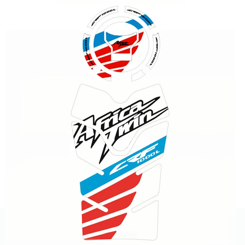 

For HONDA Africa Twin CRF1000L CRF1000 F CRF 1000L 2016-2018 3D Tank Gas Cap Pad Pad Filler Cover Sticker decals