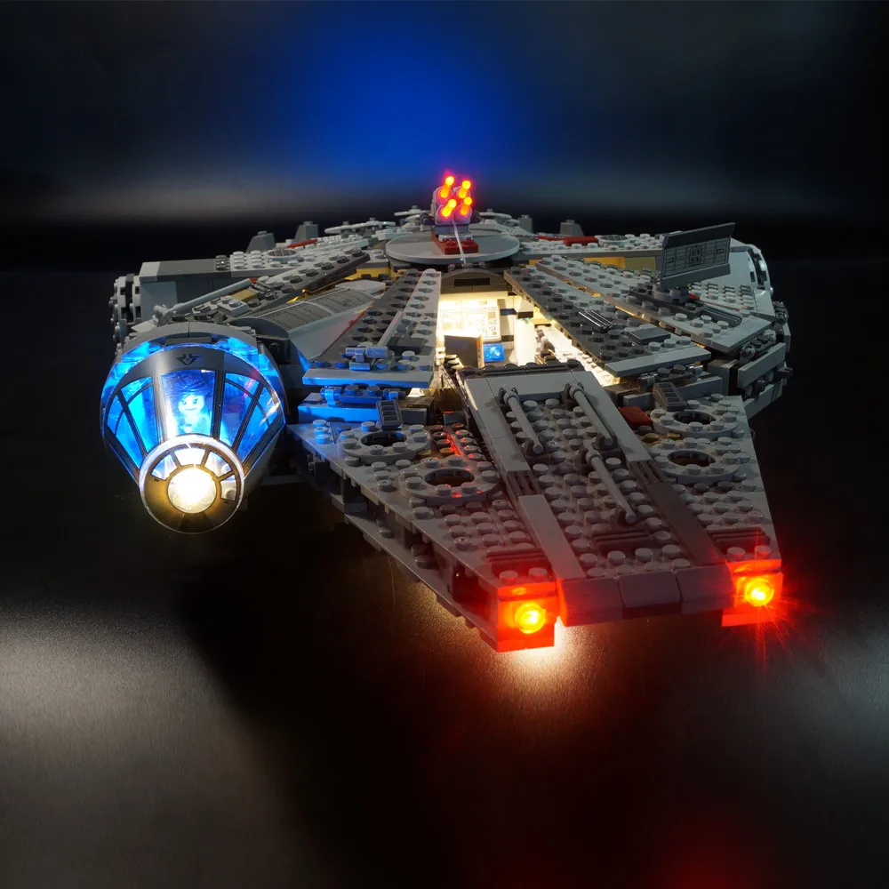 Совместимый Millenniumed 75105 Falcon Space Ship 05007 10467 светодиодный светильник комплект