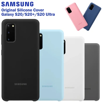 

SAMSUNG Original Silicone Case Phone Cover for Galaxy S20 S20PLUS S20+ S20Ultra S20 Ultra Soft Phone Cace Shockproof Cover