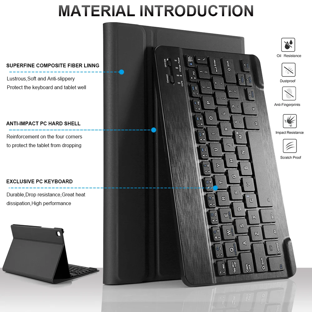 Испанская/Французская клавиатура для Samsung Galaxy Tab A 10 1 2019 SM T510/T515 немецкая Bluetooth с